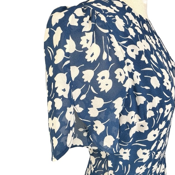 Reformation Blue Floral Midi Dress - Picture 9 of 12